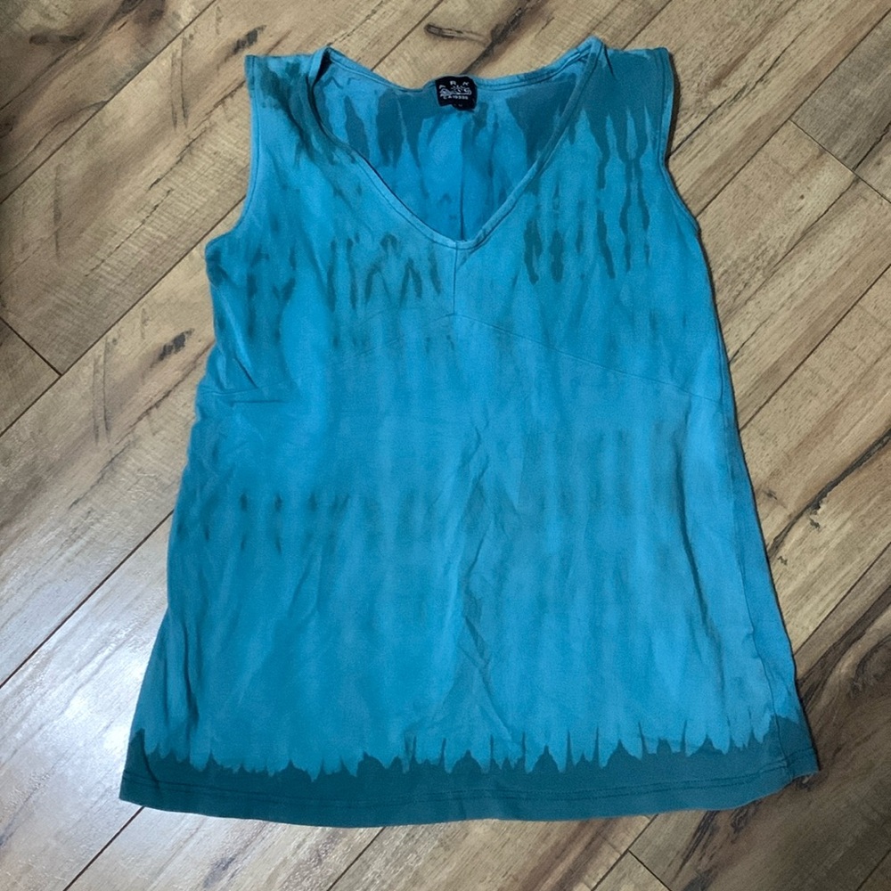 Tye dye tank top green